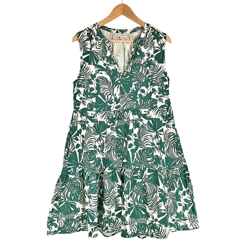 SUNDRY x EVEREVE The Everyday Dress Tiered Sundress Green Leaf M 8-10 (runs big)